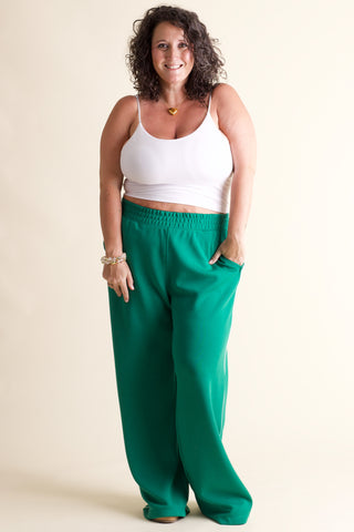 Top Pick Scuba Piping Straight Leg Pants - CURVY