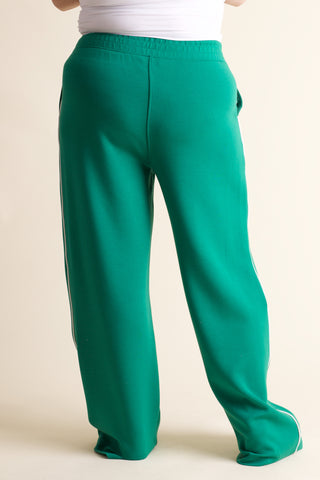 Top Pick Scuba Piping Straight Leg Pants - CURVY