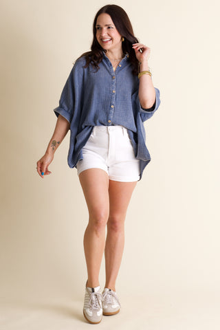Sunrise Shores Button Down Top