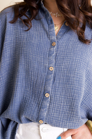 Sunrise Shores Button Down Top