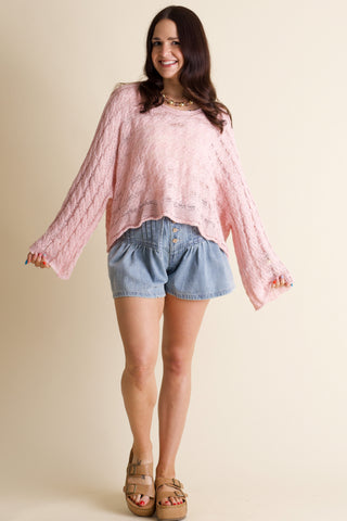 Flirty and Flared Denim Shorts *Final Sale*
