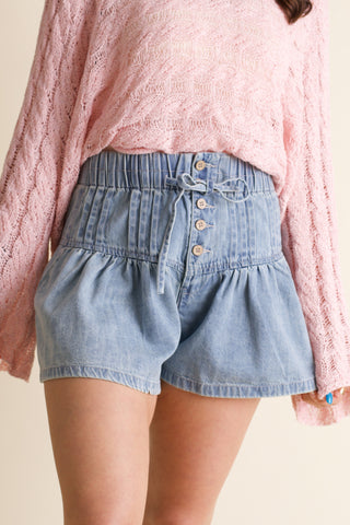 Flirty and Flared Denim Shorts *Final Sale*