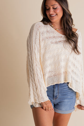 Close To You Crochet Sweater *Final Sale*