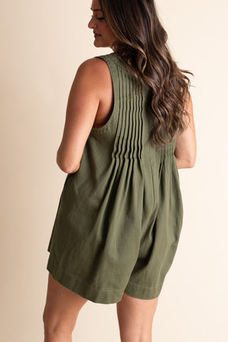 Fields of Daisies Denim Romper