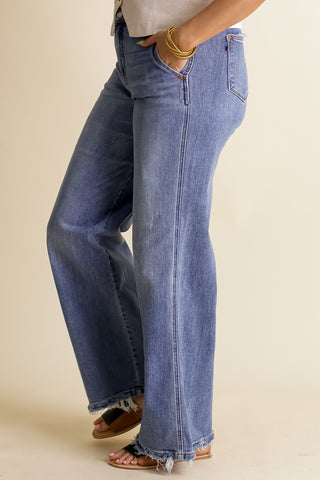 Hannah High Waist Retro Wide Leg Jeans