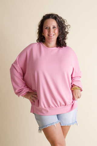 Feeling Like This Luxe Scuba Pullover