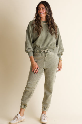 Movie Night Acid Wash Joggers