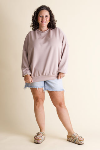 Feeling Like This Luxe Scuba Pullover