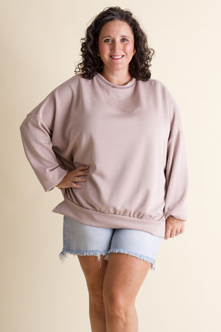 Feeling Like This Luxe Scuba Pullover