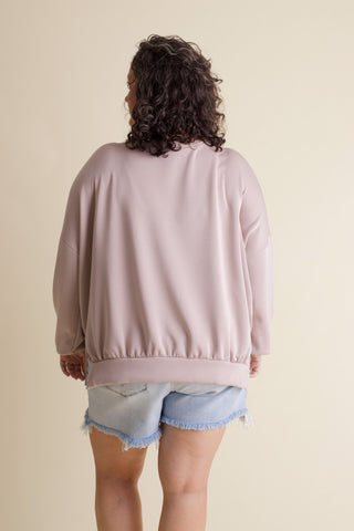 Feeling Like This Luxe Scuba Pullover