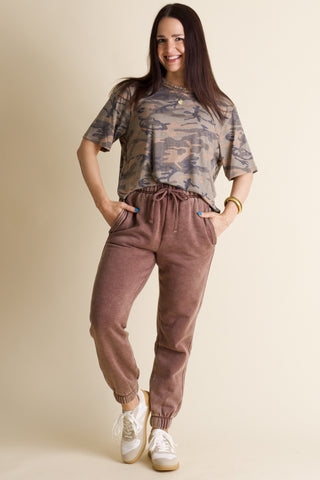 Movie Night Acid Wash Joggers