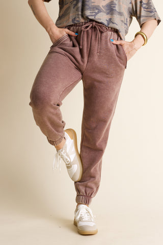 Movie Night Acid Wash Joggers