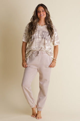 Movie Night Acid Wash Joggers