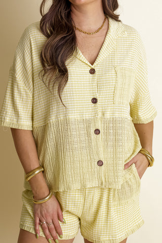 Summertime Bliss Button Down Top and Shorts Set *Final Sale*