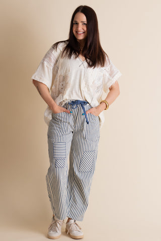 A Little Extra Barrel Leg Pants