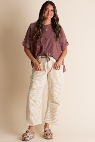 A Little Extra Barrel Leg Pants