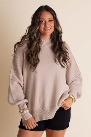 Slow Mornings Oversized Sweater