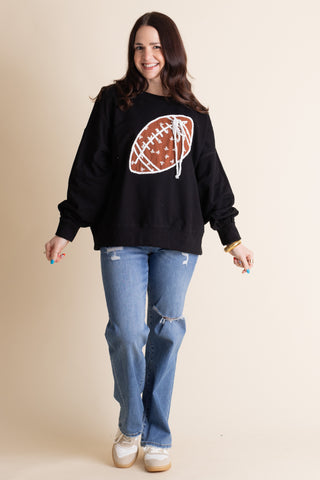 Football Round Neck Sweatshirt