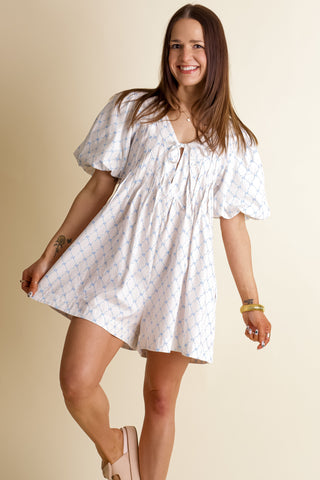 Spring in my Step Bubble Sleeve Romper *Final Sale*