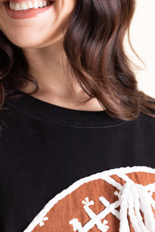 Football Round Neck Sweatshirt