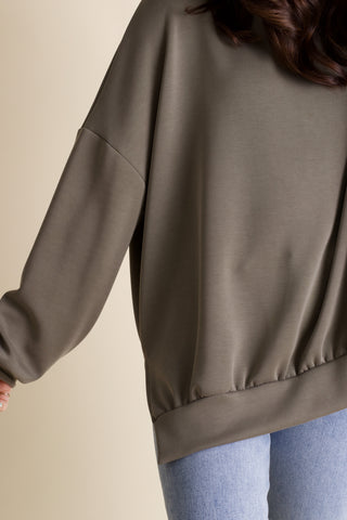 Feeling Like This Luxe Scuba Pullover