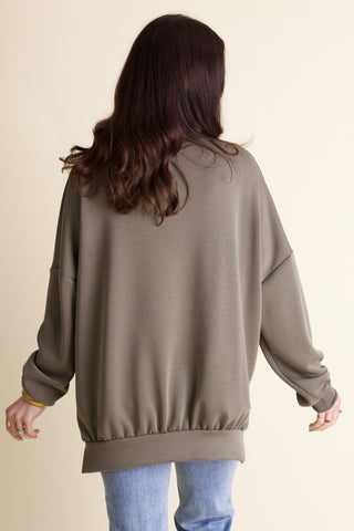 Feeling Like This Luxe Scuba Pullover