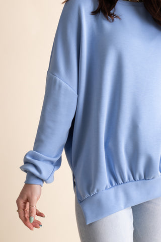 Feeling Like This Luxe Scuba Pullover