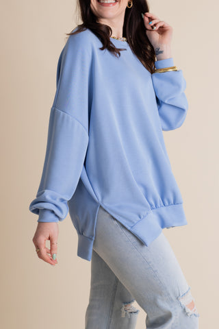 Feeling Like This Luxe Scuba Pullover