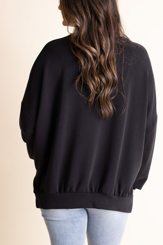 Feeling Like This Luxe Scuba Pullover