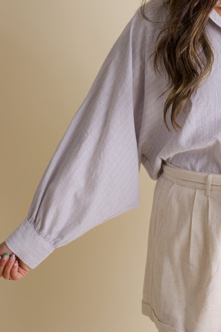 Something Happened Button Down Top