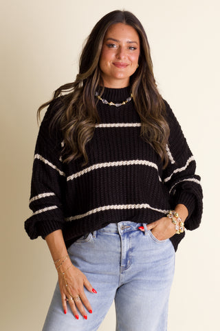 Maybe Someday Striped Sweater