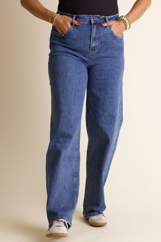 Taylor Super High Rise Straight Leg Jeans