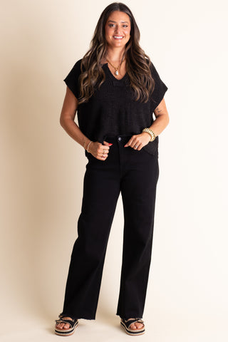Jade High Rise Slim Wide Leg Jeans