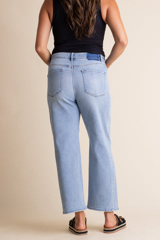 Gracie High Rise Cropped Barrel Jeans
