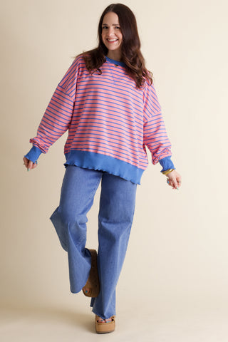 One More Time Striped Top
