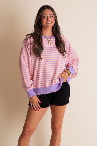 One More Time Striped Top