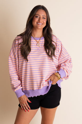 One More Time Striped Top