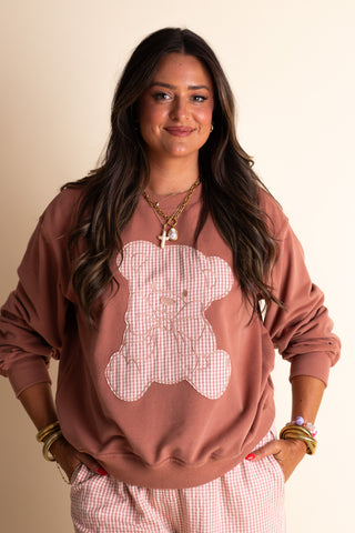 Teddy Bear Sweatshirt - Brown