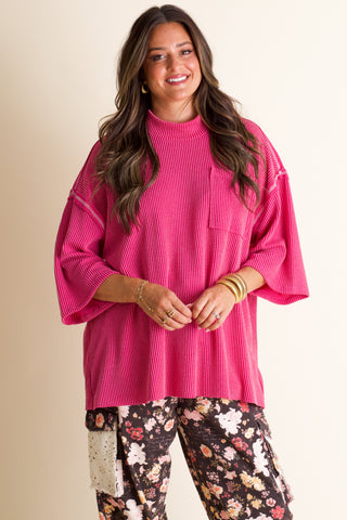 Only Go Forwards Oversized Urban Ribbed Tunic
