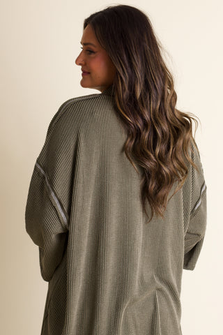 Only Go Forwards Oversized Urban Ribbed Tunic