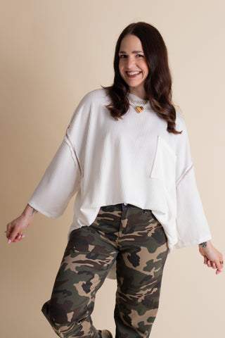 Only Go Forwards Oversized Urban Ribbed Tunic