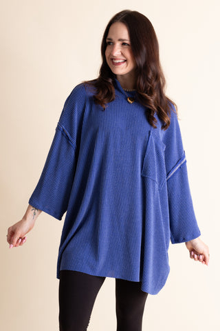 Only Go Forwards Oversized Urban Ribbed Tunic