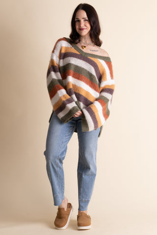 Another Life Striped Sweater