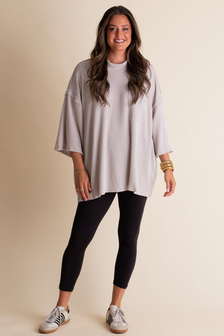 Only Go Forwards Oversized Urban Ribbed Tunic