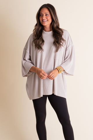 Only Go Forwards Oversized Urban Ribbed Tunic