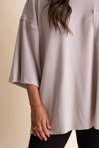 Only Go Forwards Oversized Urban Ribbed Tunic