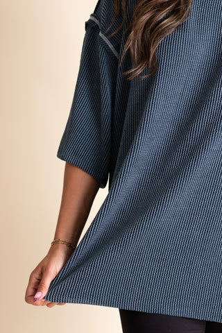 Only Go Forwards Oversized Urban Ribbed Tunic