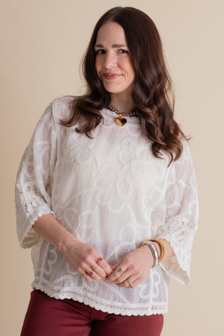 Stay Sweet Floral Crochet Top