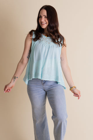 Smile More Sleeveless Top