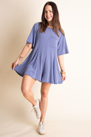 Change My Tune V-Back T-Shirt Romper *Final Sale*